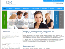 Tablet Screenshot of corporaterecruitersinc.com